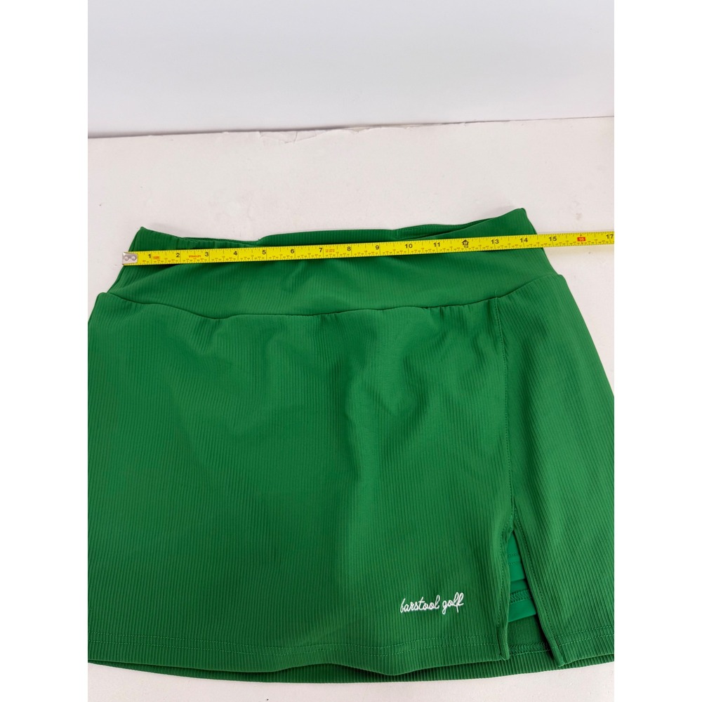 Barstool Golf Womens Ribbed Skort Green Activewear Skirt Built-in Shorts Sz L - Picture 5 of 10